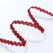Тесьма декоративная «Волна», 9 мм, 10 ± 1 м, цвет бордовый №48 фотография
