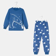 Пижама детская, цвет синий, рост 116 см