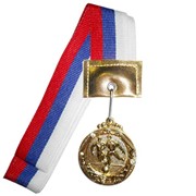 Медаль Футбол (40мм на ленте с цветами флага России) фотография