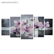 Картина модульная на подрамнике “Ветка орхидеи“ 2-40*80; 2-50*100; 1-60*120: 120*250 см фотография
