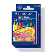 Набор восковых мелков Staedtler, 8 мм, 24 цвета в картонной коробке