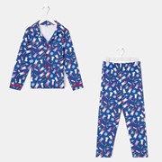 Пижама для мальчика, цвет синий, рост 116 см фотография