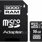 Карта памяти MicroSDHC 16GB UHS-I Class 10 GOODRAM + SD-adapter + OTG Card reader (M1A4-0160R11) фотография