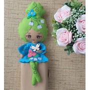Цветочная кукла “ Незабудка“ фото