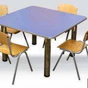 Стол детский квадратный 4-местный со стульями 0242 фото