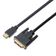 Кабель HDMI-DVI single link Rirmix RCC-154 никель, в пакете - 1.8 метра фотография