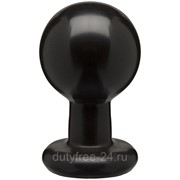 Круглая черная анальная пробка Classic Round Butt Plugs Large - 12,1 см. фотография