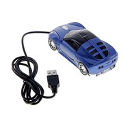 Мышь оптическая проводная "Машинка", синяя, USB