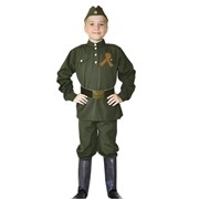 Карнавальный костюм для детей Карнавалия.рф Костюм на 9 мая военная форма для мальчика, 34 (128-136 см) фотография