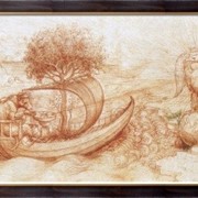 Картина Аллегорический рисунок. Волк и Орёл, Винчи, Леонардо да фото