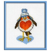 Набор для вышивания крестиком ОВЕН 948 “Влюбленный птиц“ 9см.*6см. фото