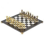 Шахматы “Римские“ бронза мрамор 40х40 см фотография