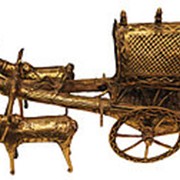 Статуэтка «Рикша» из бронзовых нитей, ручная работа фото