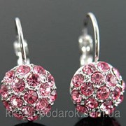 “Серьги Pink Ball Earrings use Swarovski Crystal SE053 “ фотография
