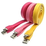 Шнуры для мобильных устройств USB to Micro USB Pink. Blue. Green.Yellow фотография