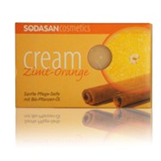 Мыло-крем Sodasan oрганическое Cinnamon-Orange для лица с маслами Ши, Корицы и АпельСина