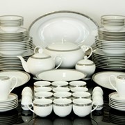 Сервиз фарфор Zarin Iran Сервиз столовый Floris Platinum (40 предметов) фото