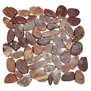 Каменная мозаика MS00-2 BCP ГАЛЬКА овал красно-коричневая матовая фото