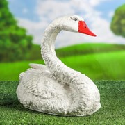 Садовая фигура “Лебедь“, белый цвет, 28 см фото