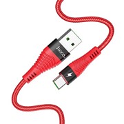 Кабель Hoco U53, USB - Type-C, 5 А, 1.2 м, красный фото