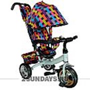 Велосипед детский трехколёсный Farfello TSTX6588 радуга на серебристой раме фотография