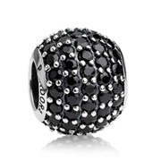 Серебряный шарм Pandora “Черный шар паве“ 791051NCK фото