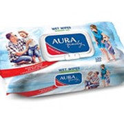 Влажные салфетки AURA упаковка с крышкой, 120шт