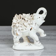 Статуэтка “Слон Индийский“, белая лепка, керамика, 18 см, микс фото