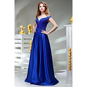 Вечернее платье королевский синий цвет ЕВА фото