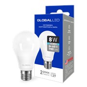 LED лампа GLOBAL A60 8W яркий свет 220V E27 AL (1-GBL-162) фото
