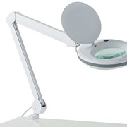Косметологическая лампа лупа 6027 для наращивания ресниц, медицины, татуажа, педикюра, маникюра, вышивания и рукоделия, для ремонтных работ (увеличение 3 диоптрии+зажим к столу)