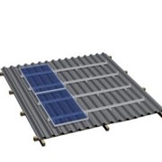 Комплект системы крепления на металочерепичную скатную крышу 4 модуля цинк/цинк фотография