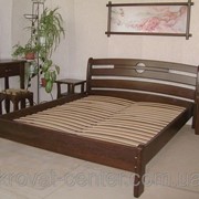 Кровать деревянная Каприз (190\200*150\160) массив - сосна, ольха, дуб. фотография