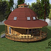 Купольный дом 150 м2 диаметр 11 м с большой террасой