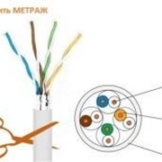 Интернет кабель витая пара за метр КПВЭ-ВП (200) 4х2х0,51 (FTP-cat,5E) Метраж