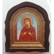 Икона Богородица Семистрельная. Киот. Украина. фото