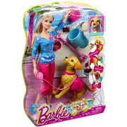 Barbie выгуливает собачку BDH74 фотография