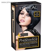 Краска для волос L'Oreal Preference Recital «Неаполь», тон 1.0, чёрный фото