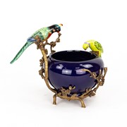 Чаша фарфоровая с птицами 30х22х23 см Wah luen handicraft фотография