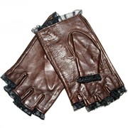 Перчатки женские кожа автомобильные коричневые L620 фотография
