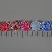 Цветы пластиковые роза с перламутром 18мм/50 шт 570635