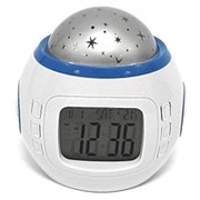 Часы-будильник "Звездное небо", 3*ААА, дата/часы/температура, 8 мелодий, 11х11х11см