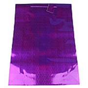 Пакет подарочный голография Miland "Фиолетовая волна" 32,4х44,5х10,2 см., ПП-8386