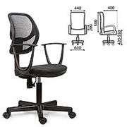 Кресло офисное Brabix “Flip MG-305“, до 80 кг, с подлокотниками, черно-серое фото