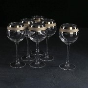 Набор бокалов для вина GiDGLASS Ring, 280 мл, 6 шт, с гравировкой и напылением фотография