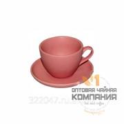 Чайная пара керамика персиковая Настроение 250 мл фото