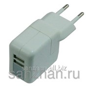 Адаптер зарядка на 2 выхода USB для iPhone/iPad/iPad2/iPad3/iPad4/iPad mini 2,1 + 1 ампера 86305
