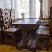 Комплект мебели из дерева "под старину" для кафе
