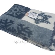 Одеяло из мериносовой шерсти “Снежинки“ 140х205 см. фото