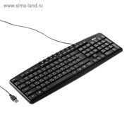 Клавиатура Ritmix RKB-141, проводная, мембранная, 116 клавиш, USB, кабель 1.3м, черная фото
